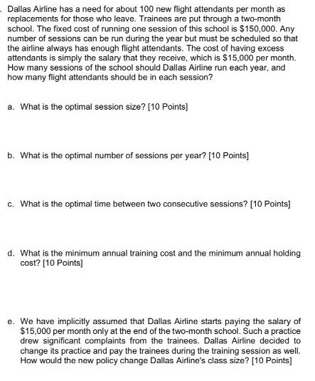 Please do part (a-e). Please show steps for all