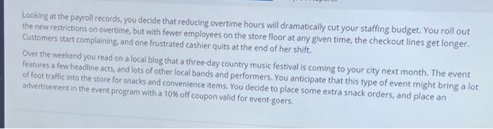 Looking at the payroll records, you decide that