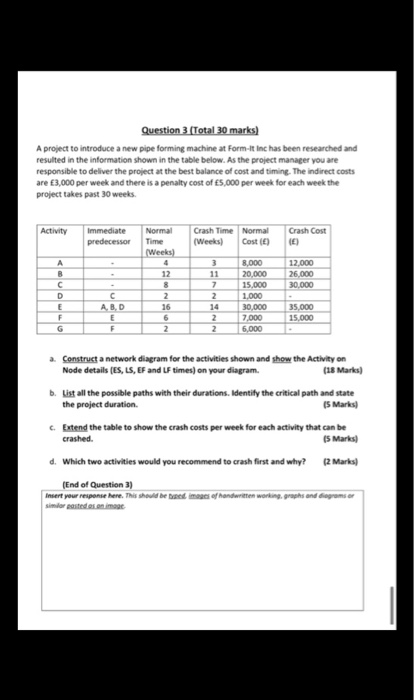 please label the answer with the question number