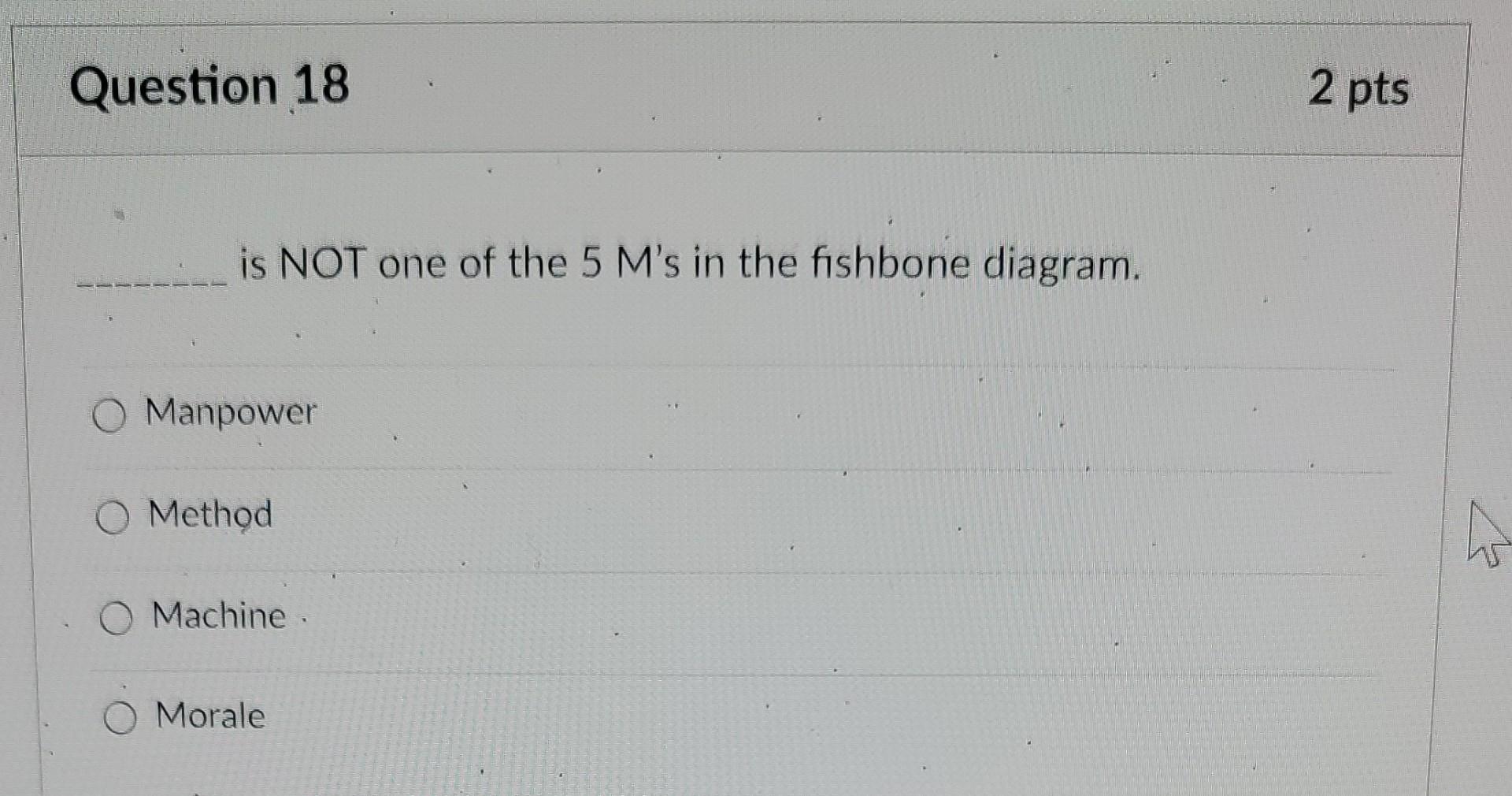 help a brother out is NOT one of the 5M s in the