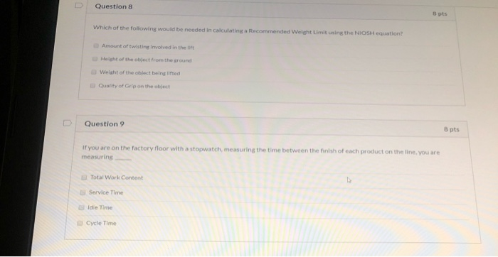 asap please, will rate Question 8 3 pts Which of