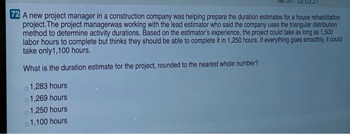 72 A new project manager in a construction