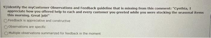 9) Identify the myCustomer Observations and