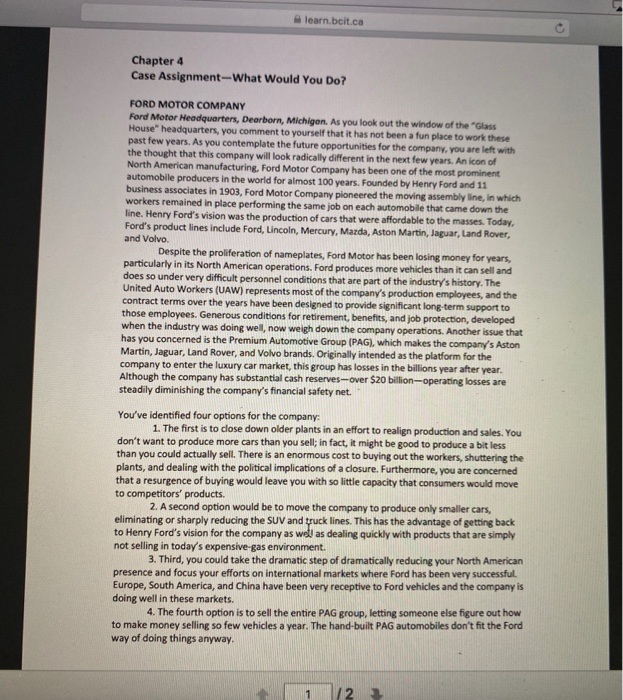 learn.bcit.ca Chapter 4 Case Assignment-What