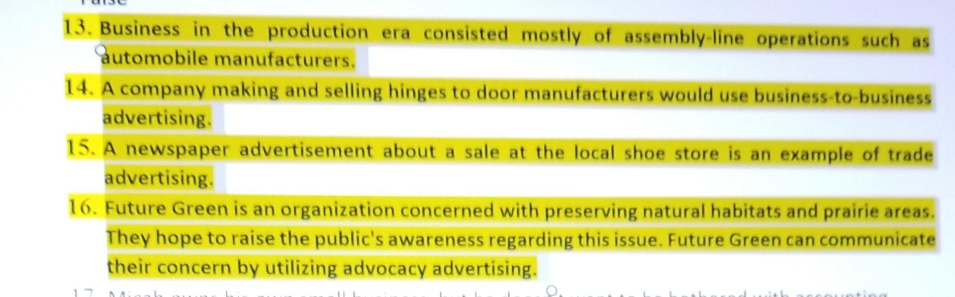 Plz answer in true or false . Thank you! 13.