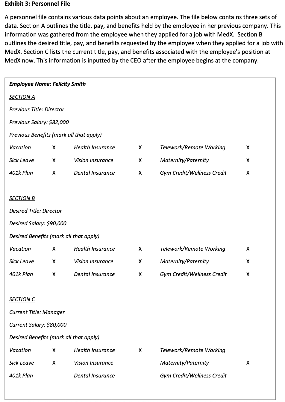 Caselette 3: If relevant data is collected, this