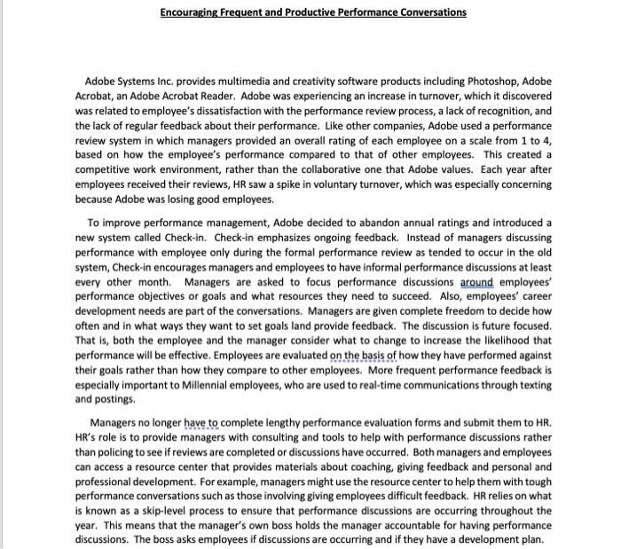 Answer the question properly Encouraging Frequent