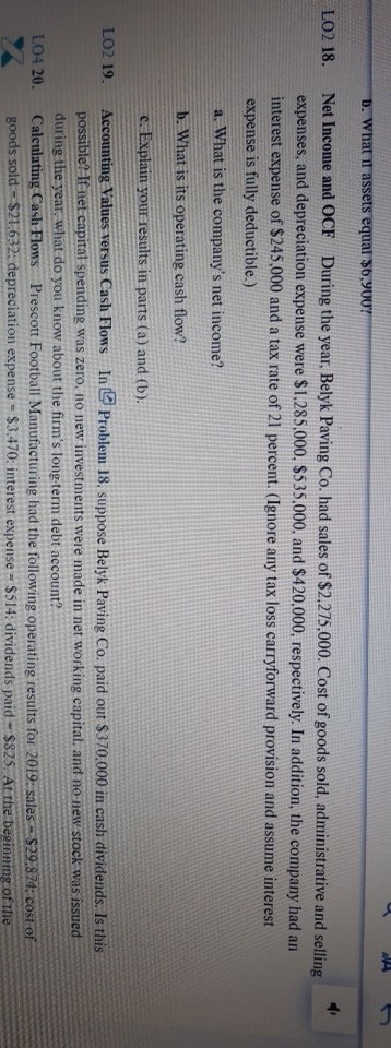 answer the ques 19... Acoounting values versus