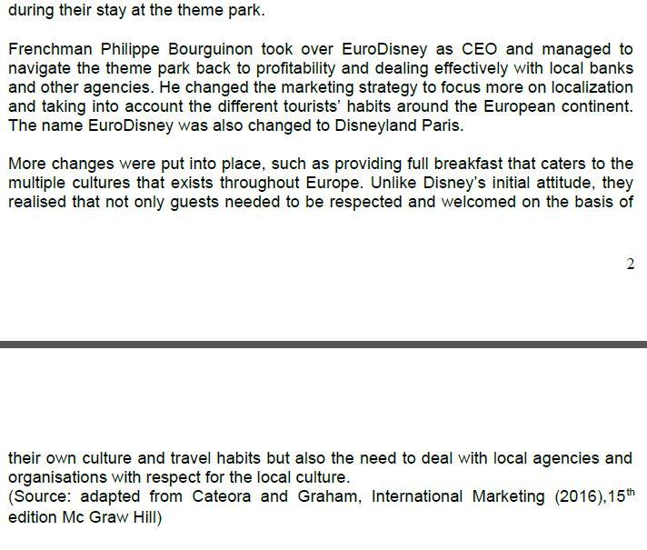 Question 1 Analyse the cultural differences that