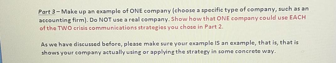 please use the strategies that i provided. 1.have