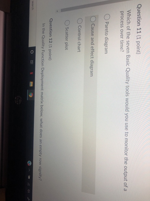 Question 11 (1 point) Which of the seven Basic