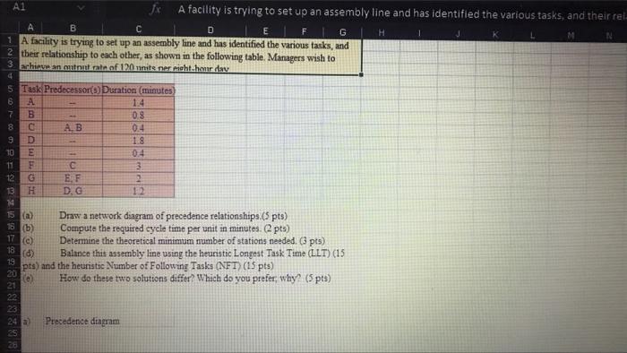 A B D A1 A facility is trying to set up an