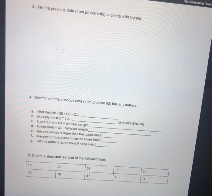 UNTIL | 1. Classify the following data as