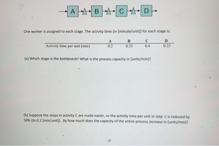 -A4B 4-0 4-D- One worker is assigned to each