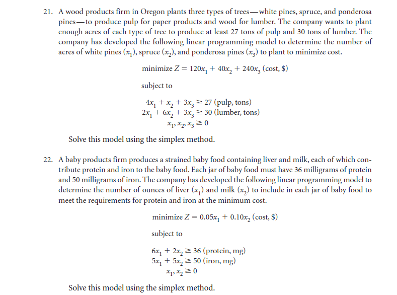 21. A wood products firm in Oregon plants three