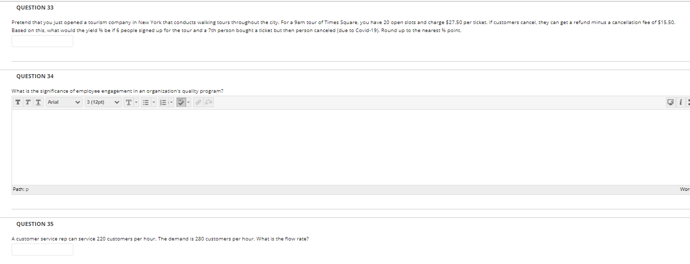 QUESTION 33 Pretend that you just opened a