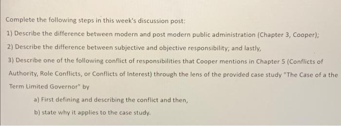 Complete the following steps in this week's