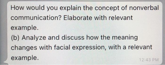 How would you explain the concept of nonverbal