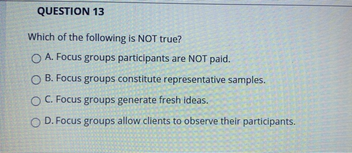 QUESTION 10 When is marketing research not