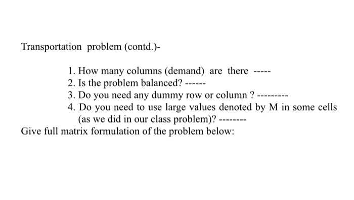 Problem: The MG Company produces four different