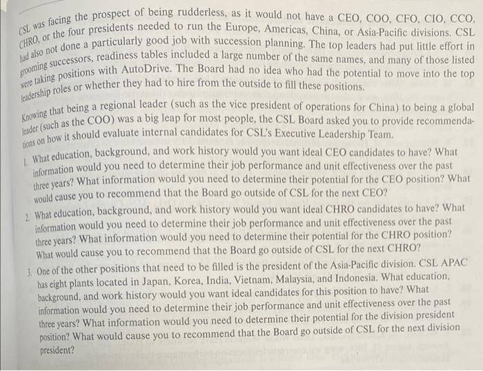 Chapter 11 Minicase. Please help with questions