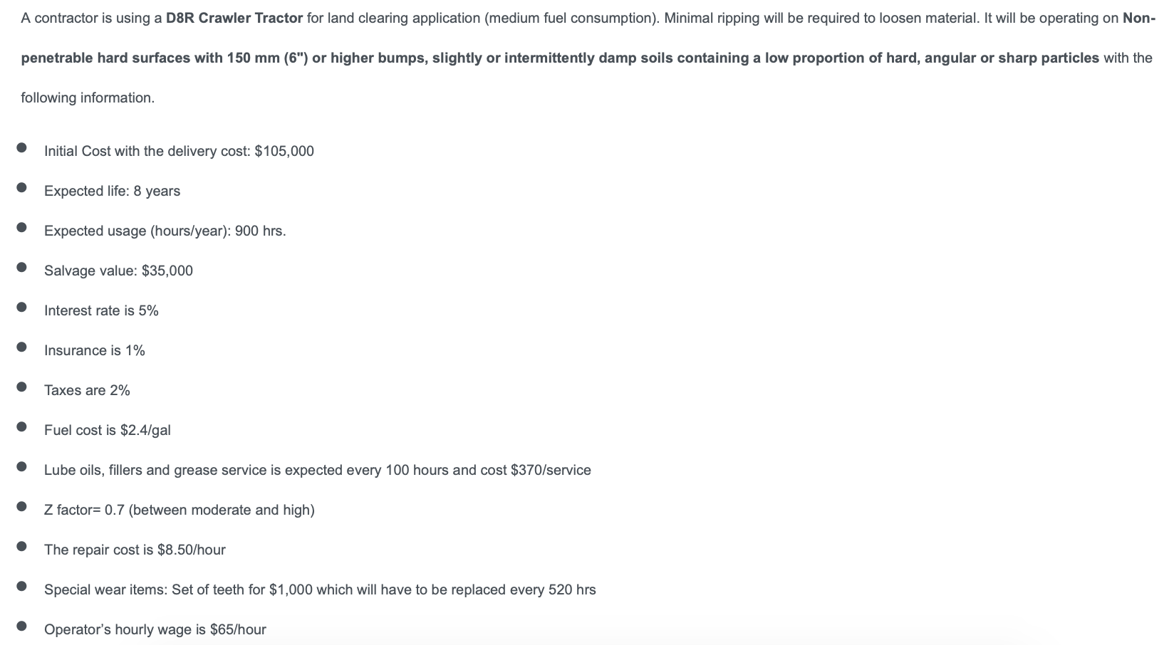 will be operating on Non- A contractor is using a