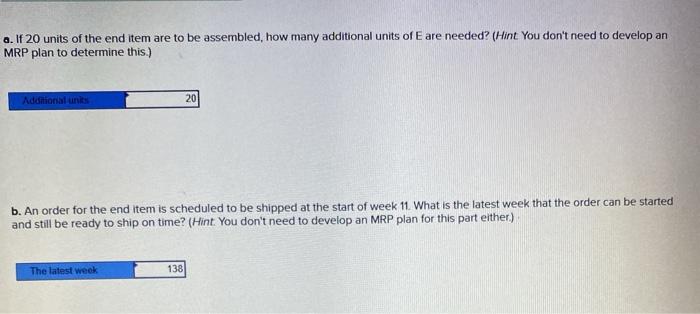 Problem 13-2 (Static) The following table lists