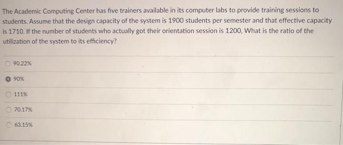The Academic Computing Center has five trainers
