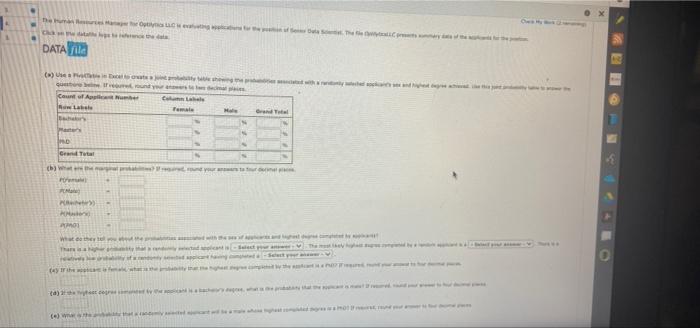 fx Applicant Number D Work Experience (Years 6 7