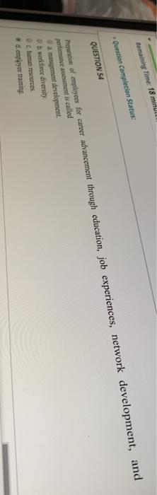 Remaining Time: 18 min Question completion