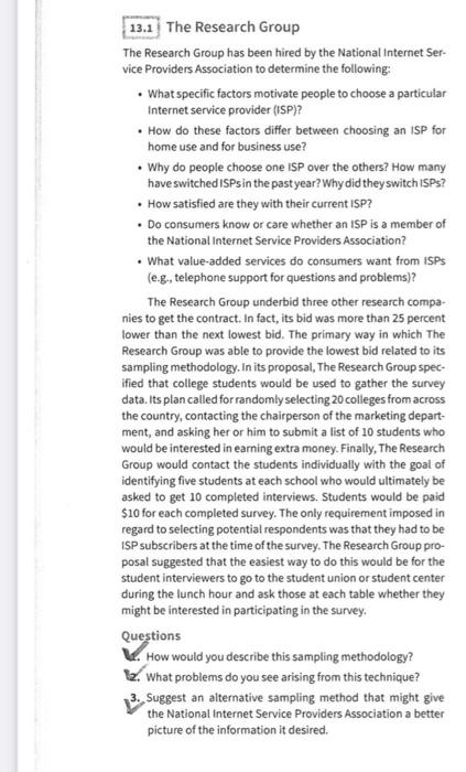 13.1 The Research Group The Research Group has