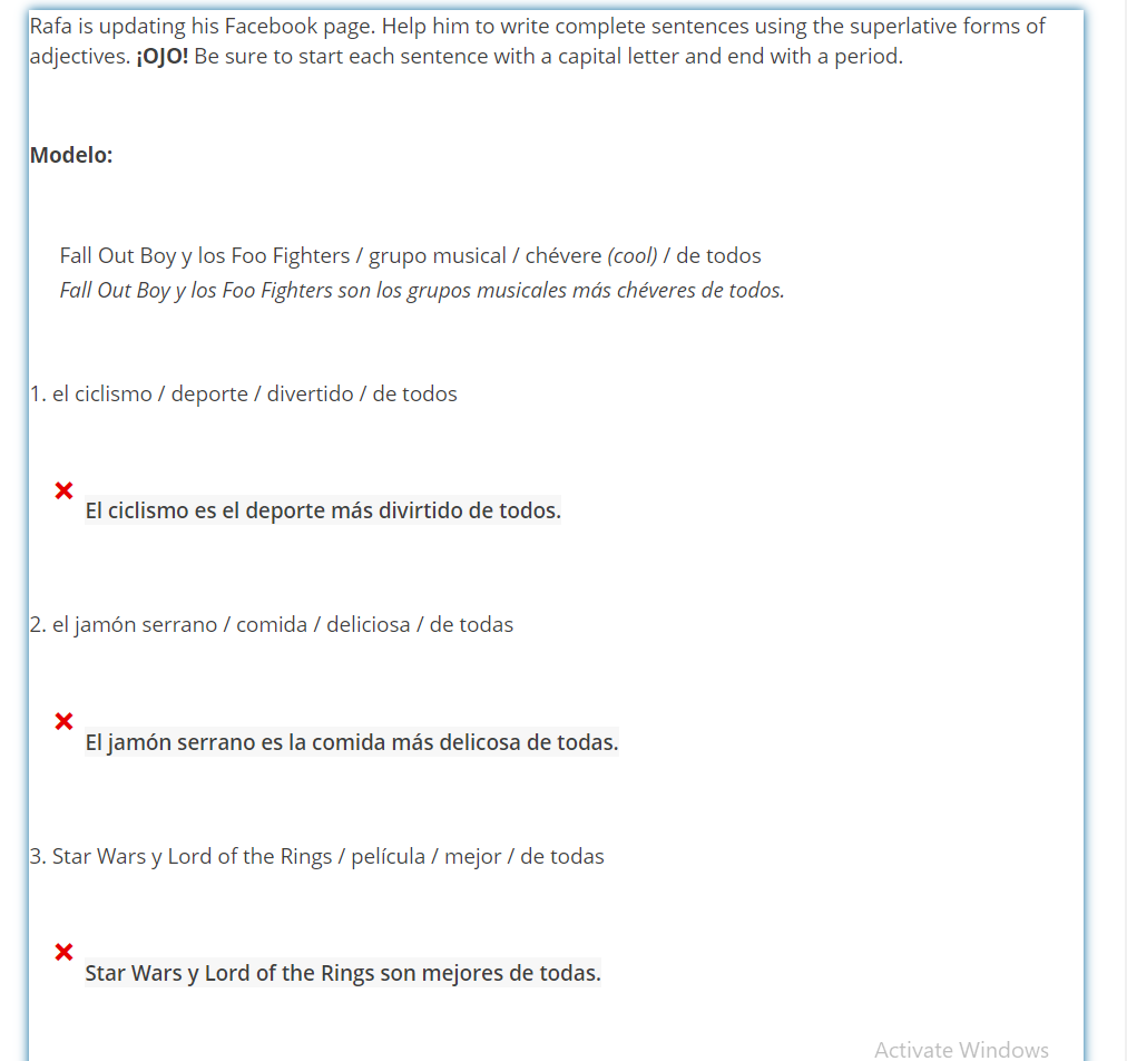 Not sure how my answers are wrong any ideas would
