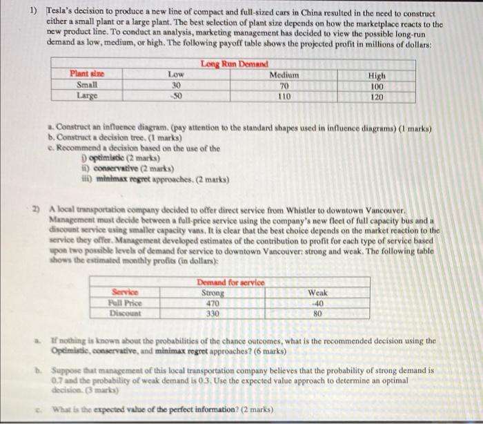 Answers Of Both If Possible, Thanks 1) Tesla's