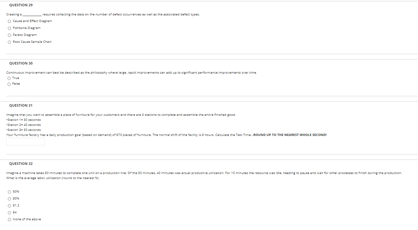 QUESTION 29 Creating a requires collecting the