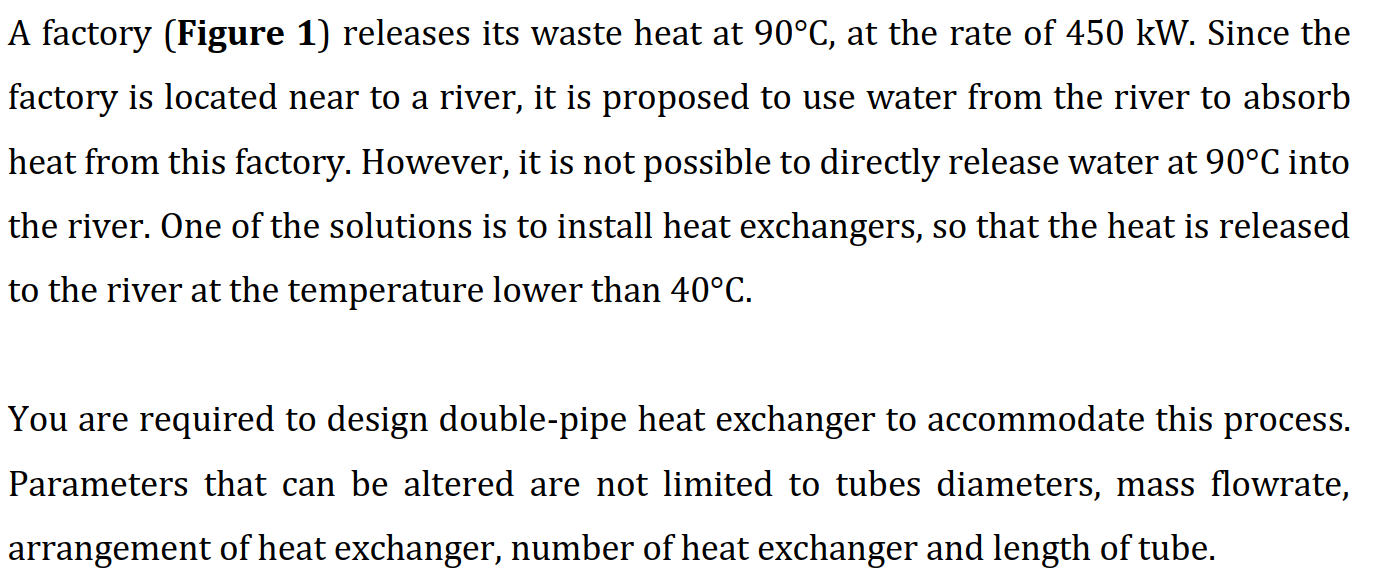 A factory (Figure 1) releases its waste heat at