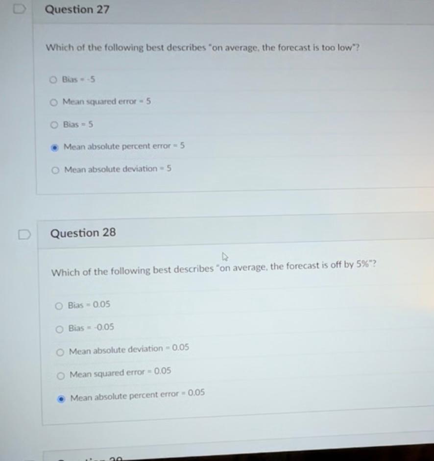 PLEASE HELP WITH BOTH PLEASE Question 27 Which of
