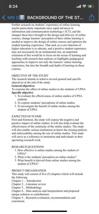 8:24 .. < MIS G8 BACKGROUND OF THE ST...