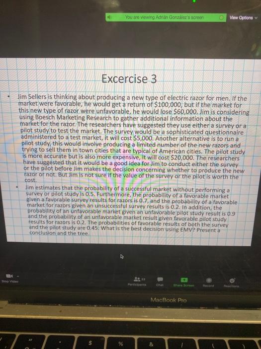 decision trees. solve as a tree You are viewing