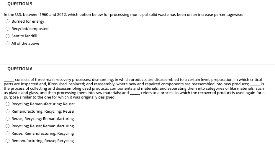 QUESTION 5 In the U.S. between 1960 and 2012,