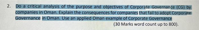 word count up to 800 2. Do a critical analysis of