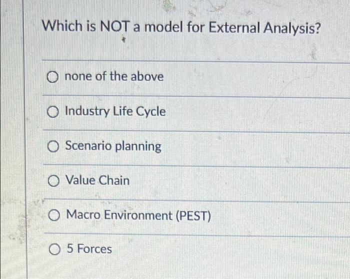 please explain if possible Which is NOT a model