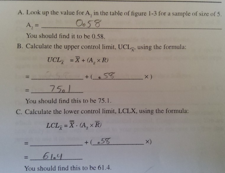 A. Look up the value for A, in the table of