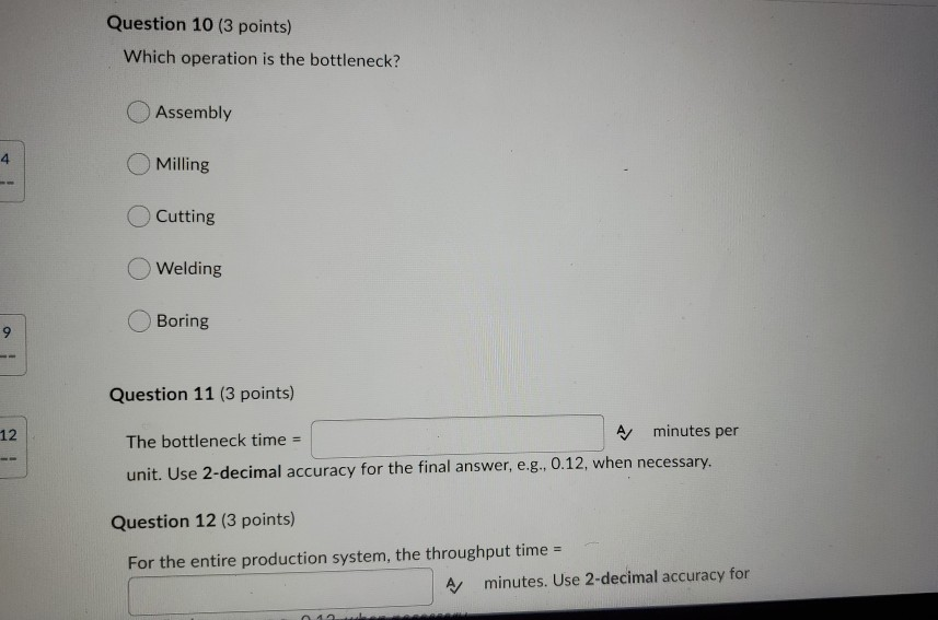 please answer and explain thanks A production