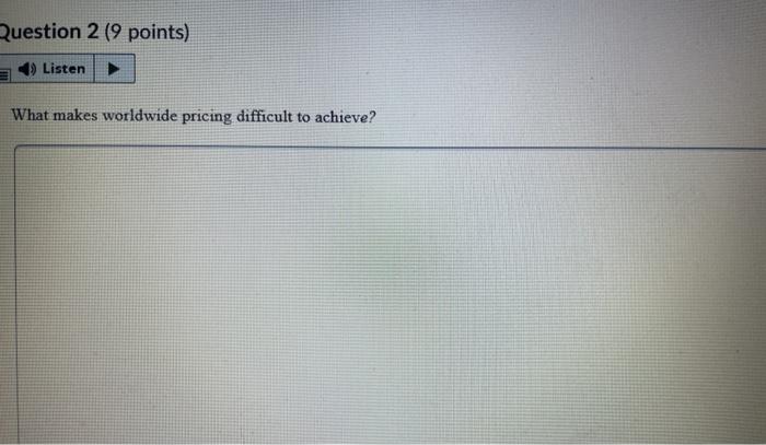 2 Question 1 (9 points) Listen From Chapter 16.