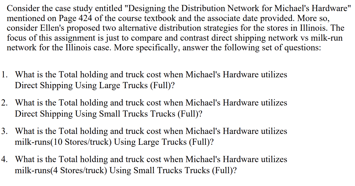 CASE STUDY Designing the Distribution Network for