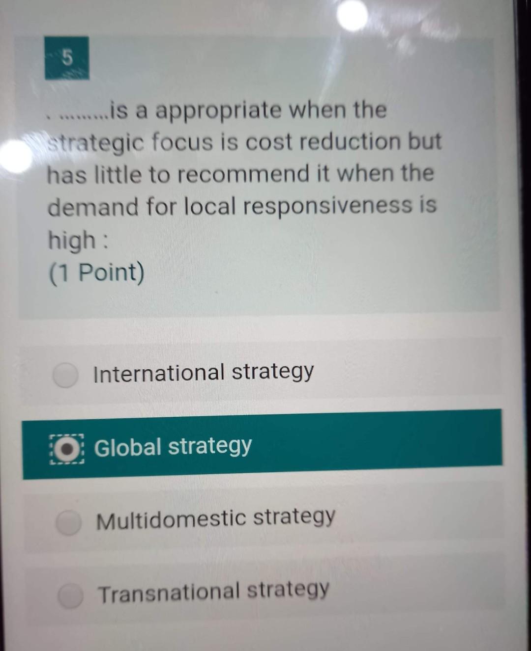 Please answer with explanation 5 .........is a