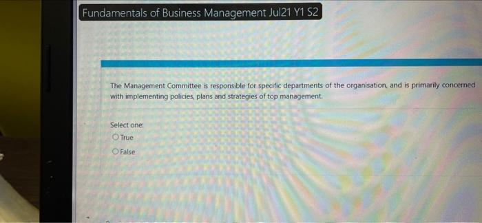 Fundamentals of Business Management Jul21 Y1 S2