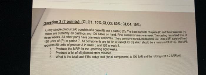 please bulid up the mrp schedule same as in the