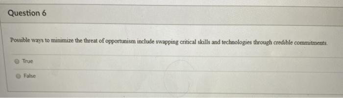 Question 6 Possible ways to minimize the threat