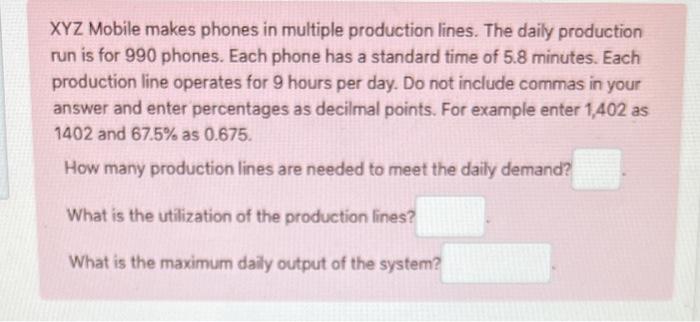 results XYZ Mobile makes phones in multiple